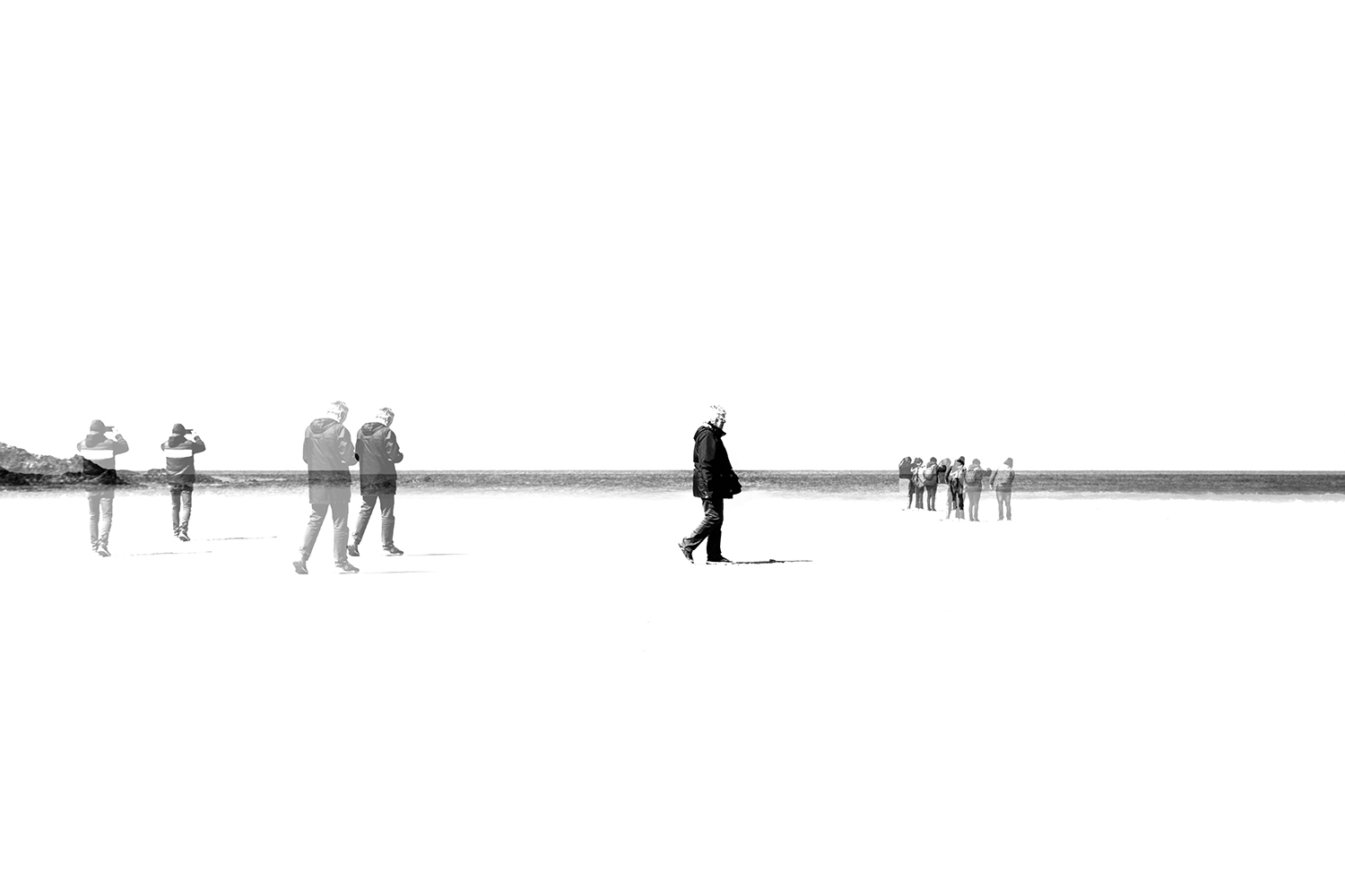 superpose noir et blanc